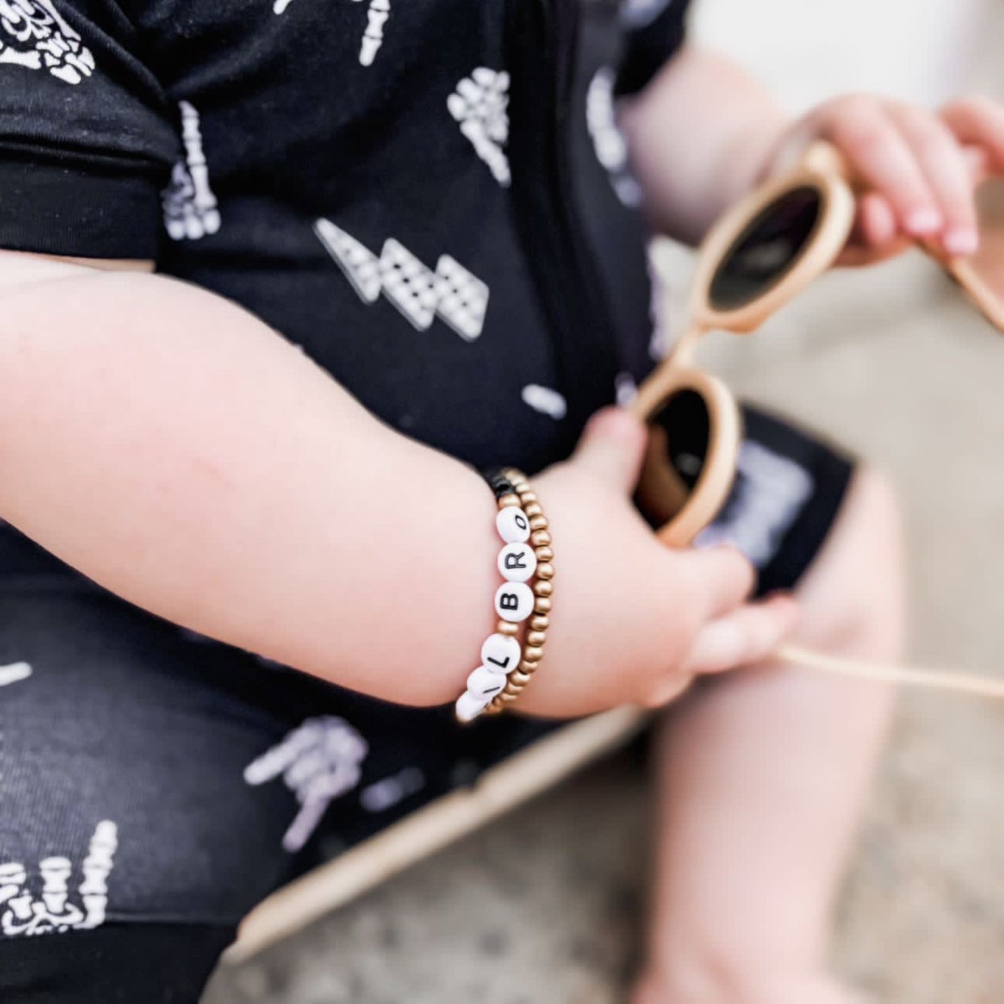 Black and Gold Accent Bracelet Set