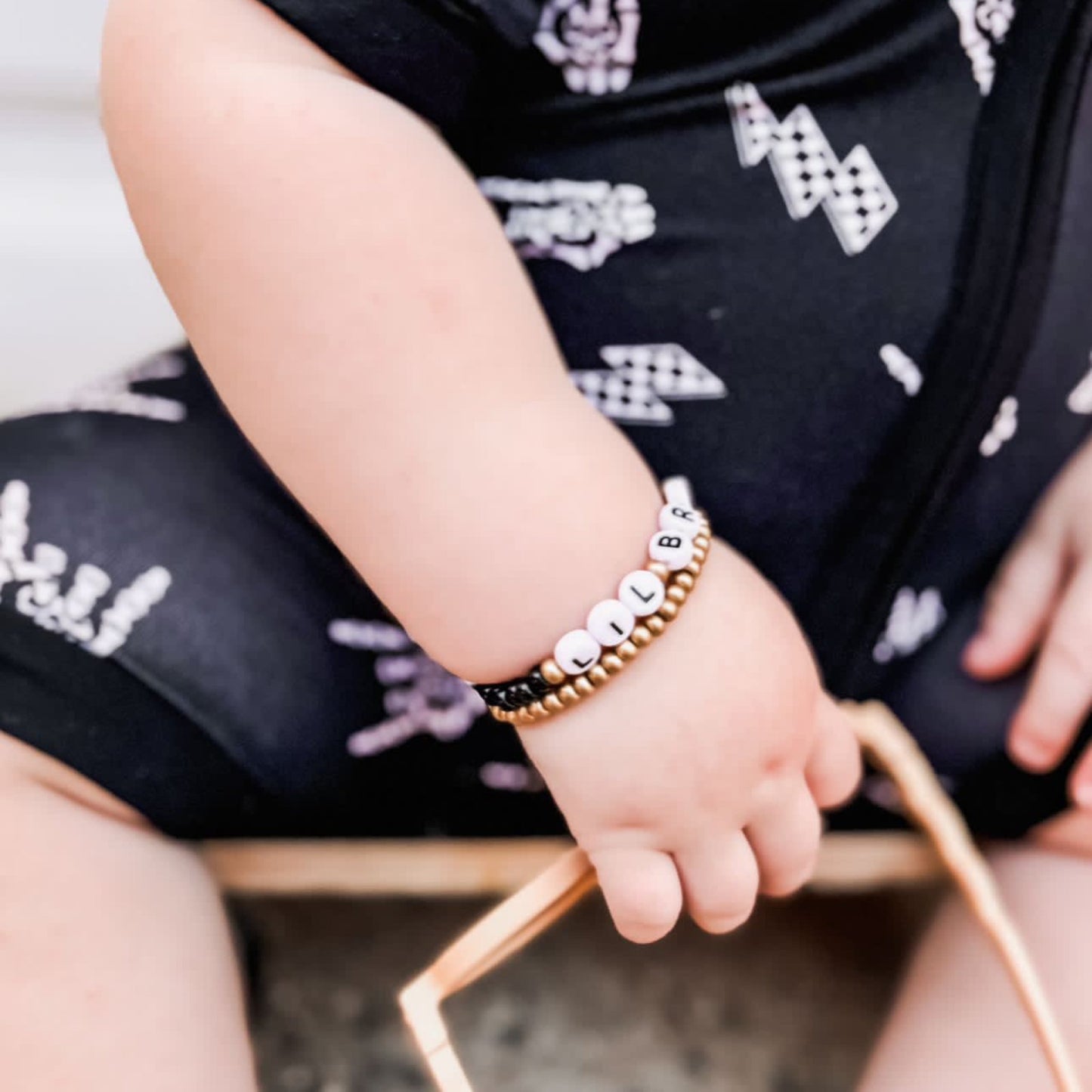 Black and Gold Accent Bracelet Set